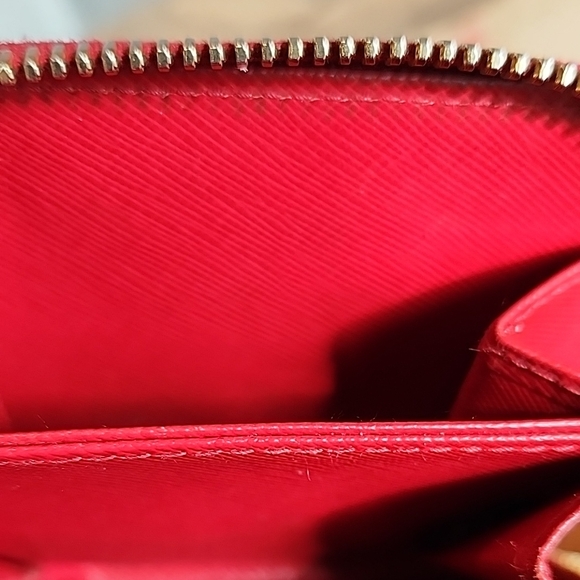 Prada Red Women's Zip. Around Wallet/Card Case - Picture 12 of 14